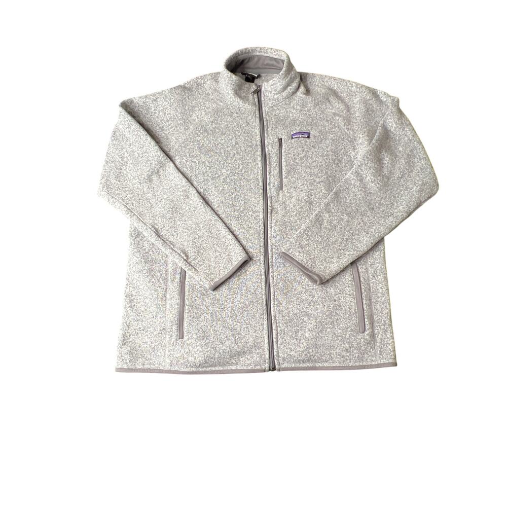 Patagonia men’s XXL gray fleece, zip up jacket, zip pockets outdoors hiking